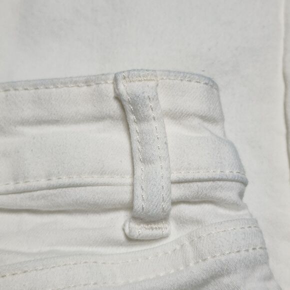 H&M Skinny Jeans Womens Size 4 Straight Leg Mid Rise Stretch Casual Pants White - Picture 13 of 13